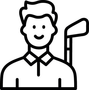 Golfer Neon UI Symbol vector