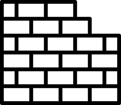 Brick Wall Outlined Frame Object vector