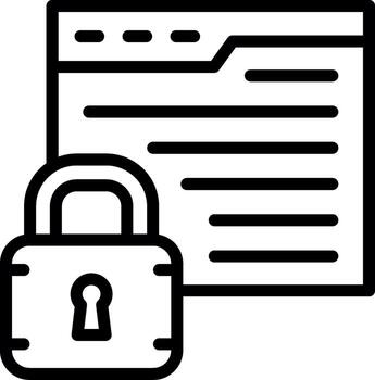 Lock Handcrafted UI Symbol vector