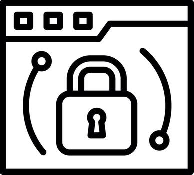Web Security Digital Outline Piece vector