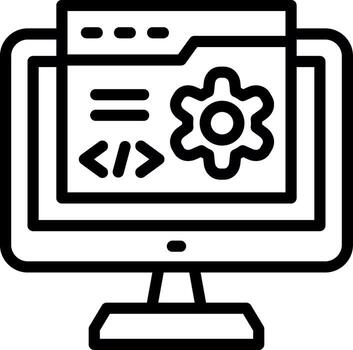 web codificación hecho a mano ui símbolo vector