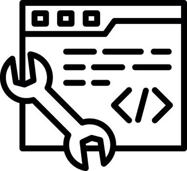 código mejoramiento píxel estilo Insignia vector