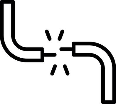 Broken Cable Clean Frame Object vector