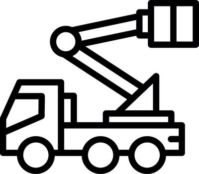 Aerial Work Platform Minimal Art Object vector