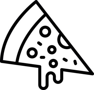 Pizza 3D Interface Shape vector