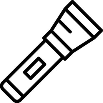 Flashlight Solid Fill Symbol vector