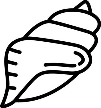 Conch Shell Gradient Style Element vector