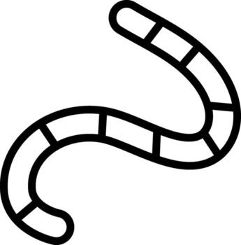 Worm Sharp Line Mark vector