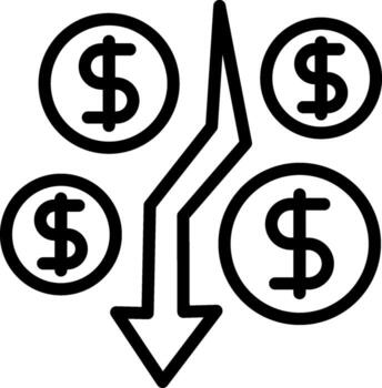 Decrease Handcrafted UI Symbol vector