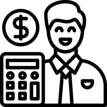 Accountant 3D Interface Shape vector