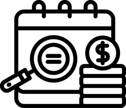 Payroll Sharp Line Mark vector