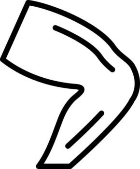 Knee Flat UI Form vector