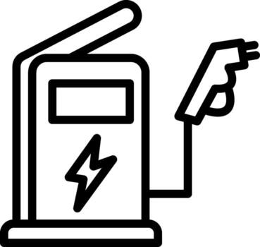 Charging Station Sharp Line Mark vector