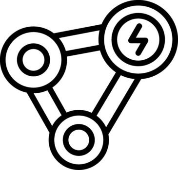 Hybrid Solution Simplified Line Mark vector