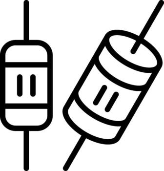 Diode Outlined Frame Object vector