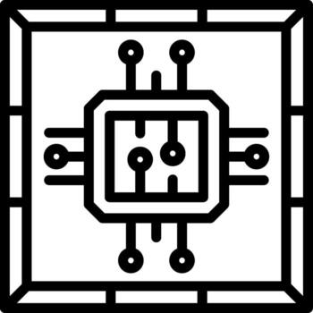 microprocesador mínimo Arte objeto vector