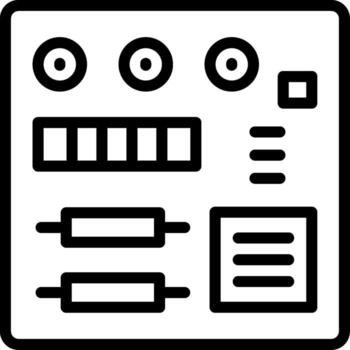 Motherboard Modern Tech Object vector