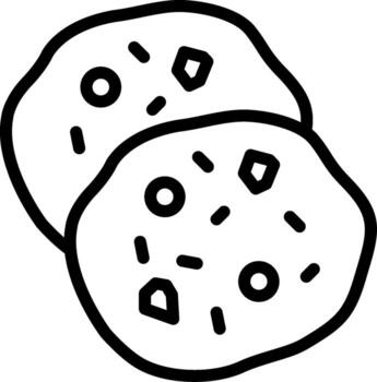 Chocolate Cookie Handcrafted UI Symbol vector