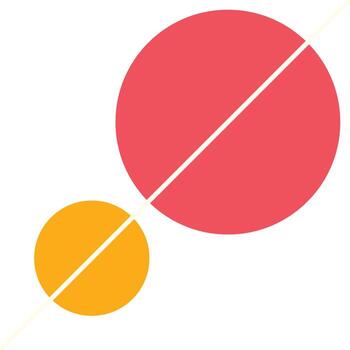 Crossing small big circle pattern vector