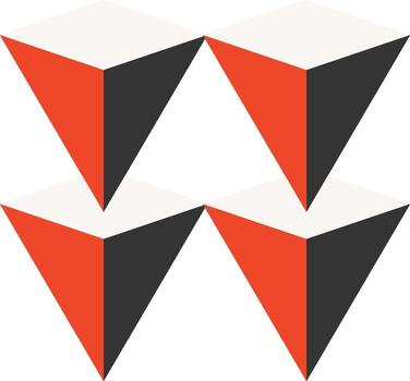 Volumetric triangle shape pattern vector