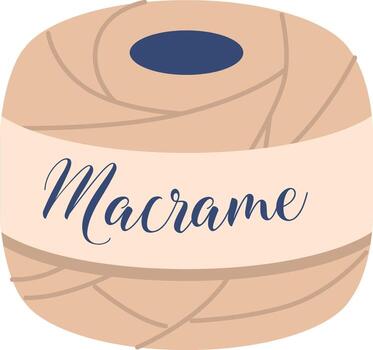 Macrame thread bobbin vector