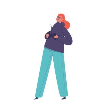 Child Controlling A Remote Control Pad, Engrossed In Navigating A Toy Car Or Drone. Girl Exploring World Of Technology vector