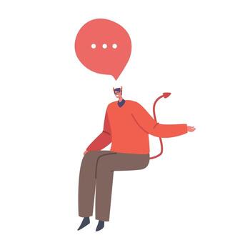 Mischievous Devil Character vector