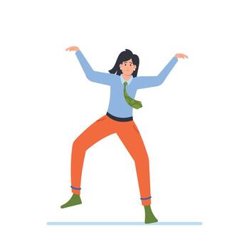 Puppet Office Employee Female Character Representation Of Worker Controlled By Strings Isolated On White Background vector