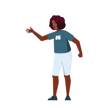 Woman Aggressive Shouting. Female Character Shout, Using A Confrontational And Intimidating Tone vector