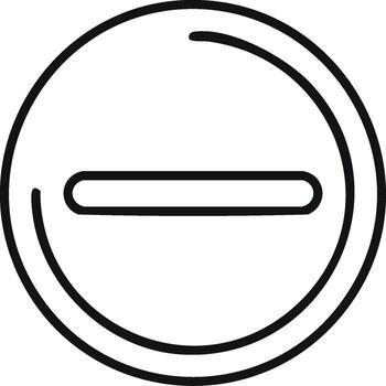 Subtract Symbol Minimalistic Design for UX UI or Web Design and Digital Design Projects vector