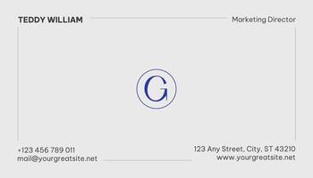 Line Elements Accent Business Card template