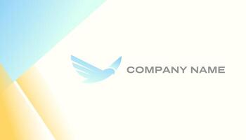 Soft Blue Yellow Business Card template