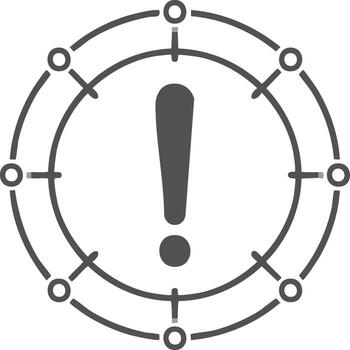 Security Alert System Icon with Exclamation Mark for Risk Warning vector