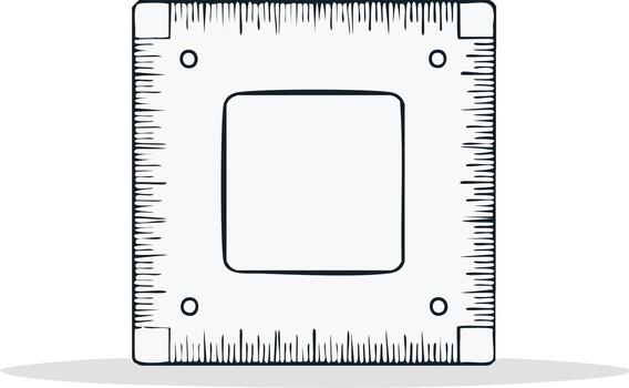 Square Ruler With Measurement Markings Precision Tool Illustration vector