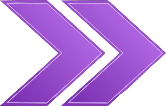 Vibrant purple double chevron arrows pointing right, representing progress or navigation vector