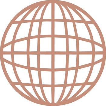 Geometric illustration of a globe depicting the world, a symbol of global concepts vector