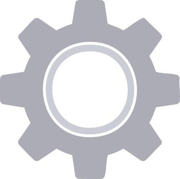 Simple Gear Mechanism Part Isolated on White Background vector