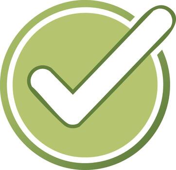 limpiar verde cheque marca icono circulo gráfico para aprobación éxito y terminación vector