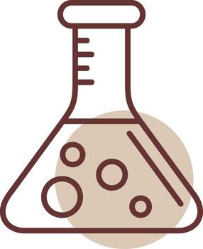 Flask Line Circle Icon vector