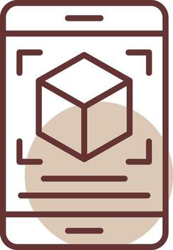 Augmented reality Line Circle Icon vector