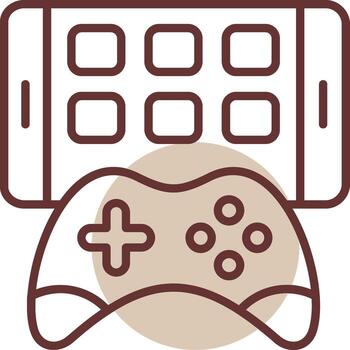 Game controller Line Circle Icon vector