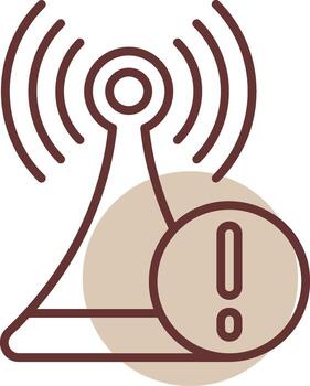 Connection lost Notification Line Circle Icon vector