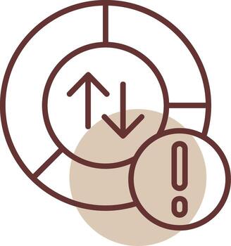 Data usage Notification Line Circle Icon vector
