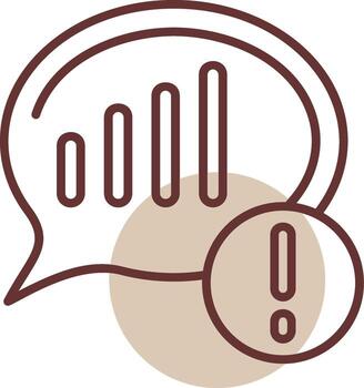 Network signal Notification Line Circle Icon vector