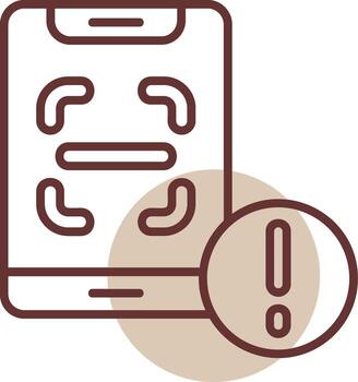 Scanner Notification Line Circle Icon vector