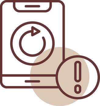 Rotate Notification Line Circle Icon vector