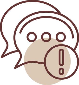 Speech bubble Notification Line Circle Icon vector