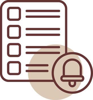 Task List Notification Line Circle Icon vector