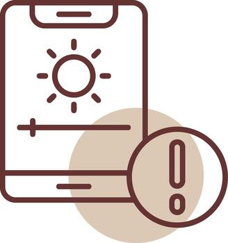 Adaptive brightness Notification Line Circle Icon vector