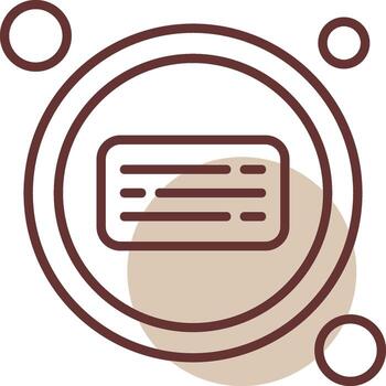 Captions Button Navigation Line Circle Icon vector